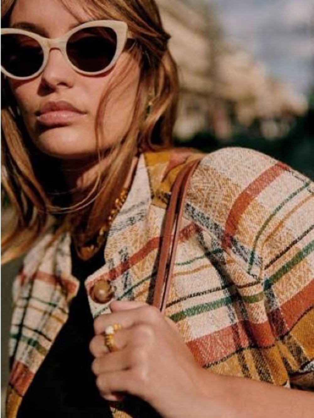Mike Jacket Linen Cotton Texan Jacquard Plaid Tartan Print